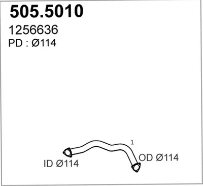 Tubo de escape ASSO 505.5010