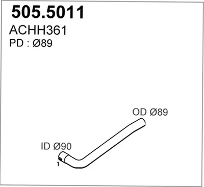 Tubo de escape ASSO 505.5011
