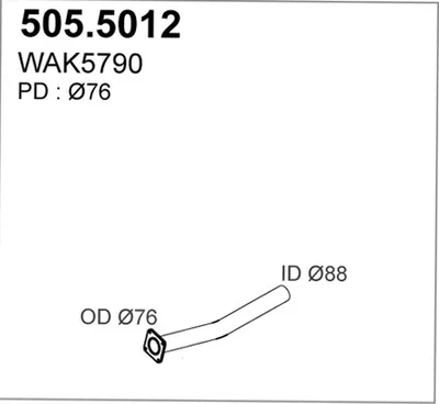 Tubo de escape ASSO 505.5012