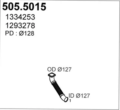 Tubo de escape ASSO 505.5015