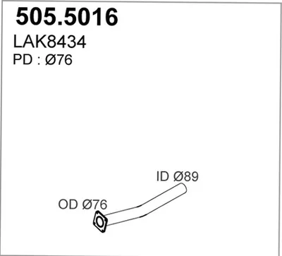Tubo de escape ASSO 505.5016
