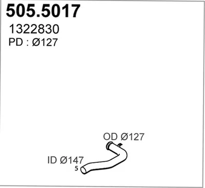 Tubo de escape ASSO 505.5017
