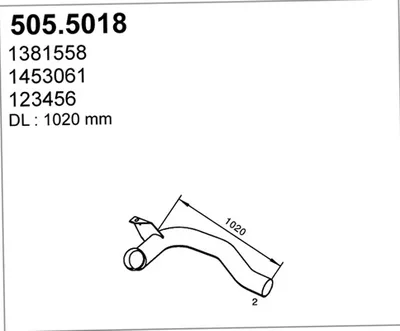 Tubo de escape ASSO 505.5018