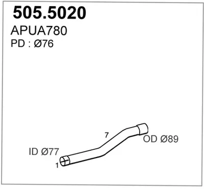 Tubo de escape ASSO 505.5020