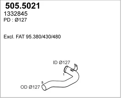 Tubo de escape ASSO 505.5021
