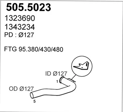 Tubo de escape ASSO 505.5023