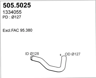 Tubo de escape ASSO 505.5025