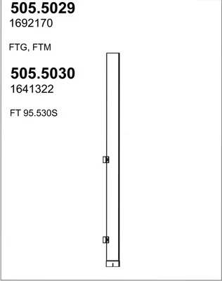 Tubo de escape ASSO 505.5029