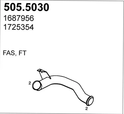 Tubo de escape ASSO 505.5030