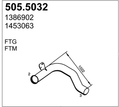 Tubo de escape ASSO 505.5032