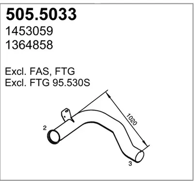 Tubo de escape ASSO 505.5033