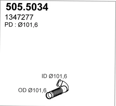 Tubo de escape ASSO 505.5034