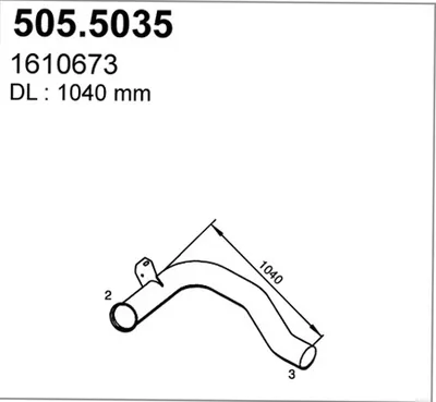 Tubo de escape ASSO 505.5035