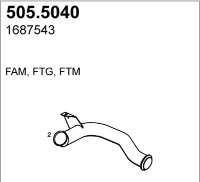 Tubo de escape ASSO 505.5040