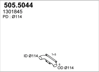 Tubo de escape ASSO 505.5044