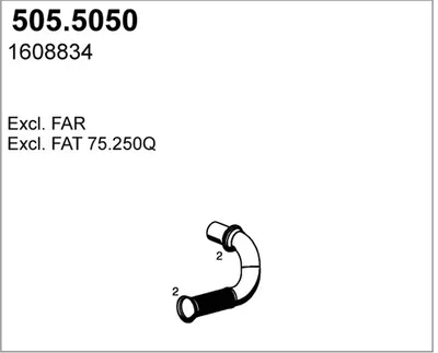 Tubo de escape ASSO 505.5050