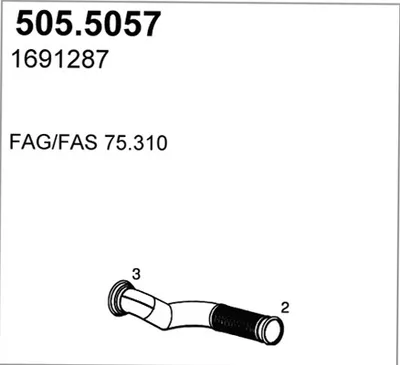 Tubo de escape ASSO 505.5057