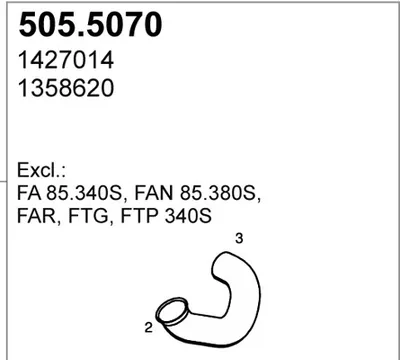 Tubo de escape ASSO 505.5070