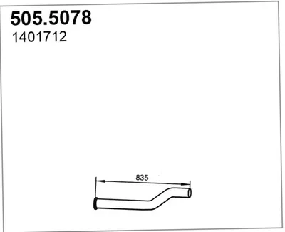 Tubo de escape ASSO 505.5078
