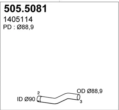 Tubo de escape ASSO 505.5081