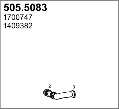 Tubo de escape ASSO 505.5083