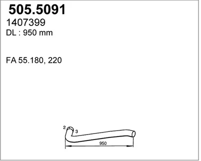 Tubo de escape ASSO 505.5091