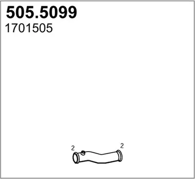 Tubo de escape ASSO 505.5099