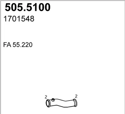 Tubo de escape ASSO 505.5100