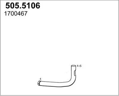 Tubo de escape ASSO 505.5106