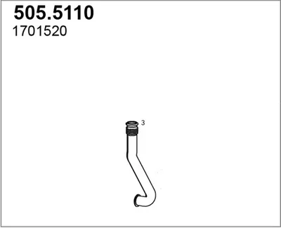 Tubo de escape ASSO 505.5110