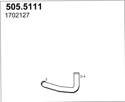 Tubo de escape ASSO 505.5111