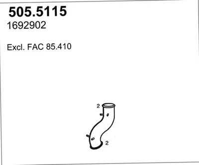 Tubo de escape ASSO 505.5115