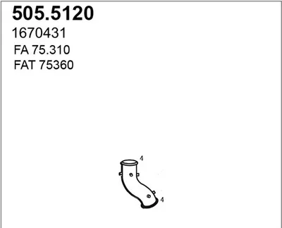 Tubo de escape ASSO 505.5120
