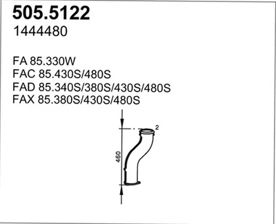 Tubo de escape ASSO 505.5122