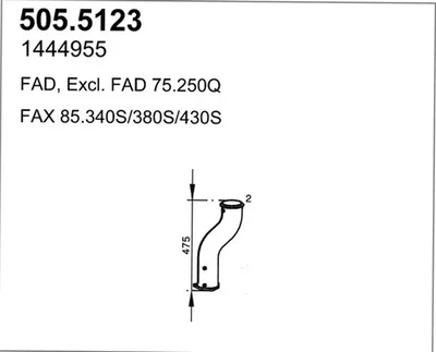 Tubo de escape ASSO 505.5123