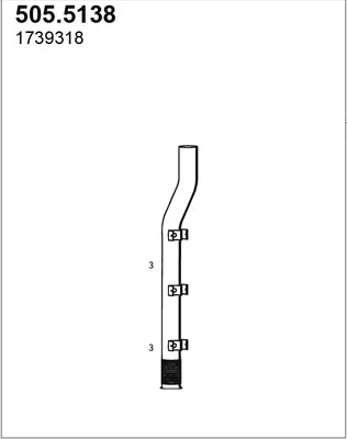 Tubo de escape ASSO 505.5138