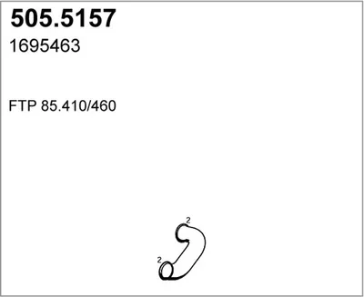 Tubo de escape ASSO 505.5157
