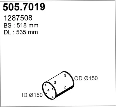 Silenciador central/posterior ASSO 505.7019