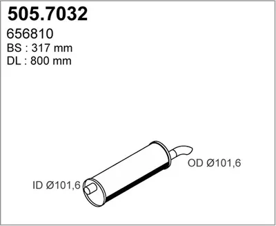 Silenciador central/posterior ASSO 505.7032