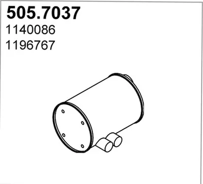 Silenciador central/posterior ASSO 505.7037