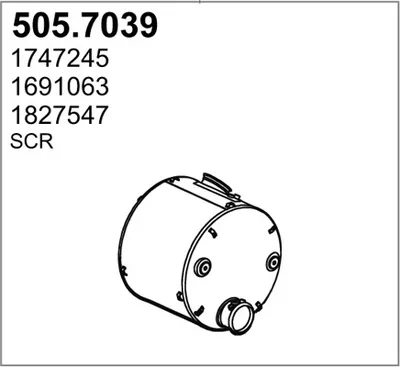 Silenciador central/posterior ASSO 505.7039
