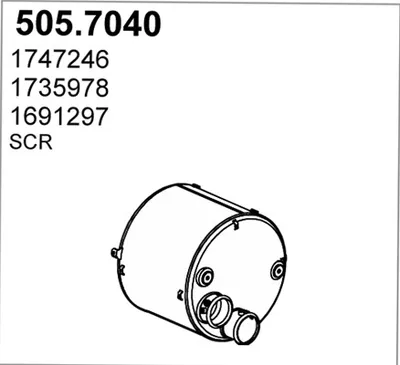 Silenciador central/posterior ASSO 505.7040