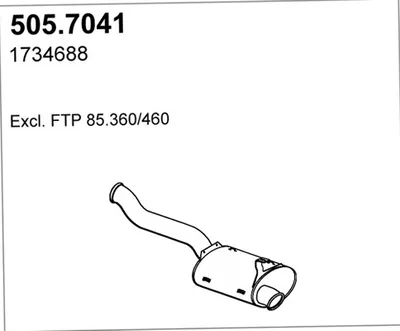 Silenciador central/posterior ASSO 505.7041