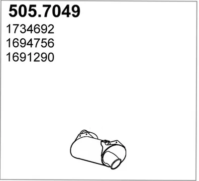 Silenciador central/posterior ASSO 505.7049