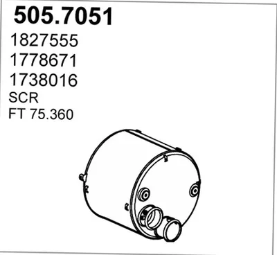 Silenciador central/posterior ASSO 505.7051