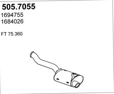 Silenciador central/posterior ASSO 505.7055
