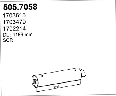 Silenciador central/posterior ASSO 505.7058