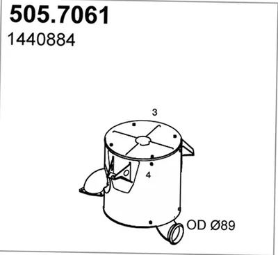 Silenciador central/posterior ASSO 505.7061