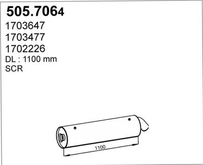 Silenciador central/posterior ASSO 505.7064