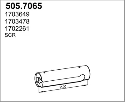 Silenciador central/posterior ASSO 505.7065